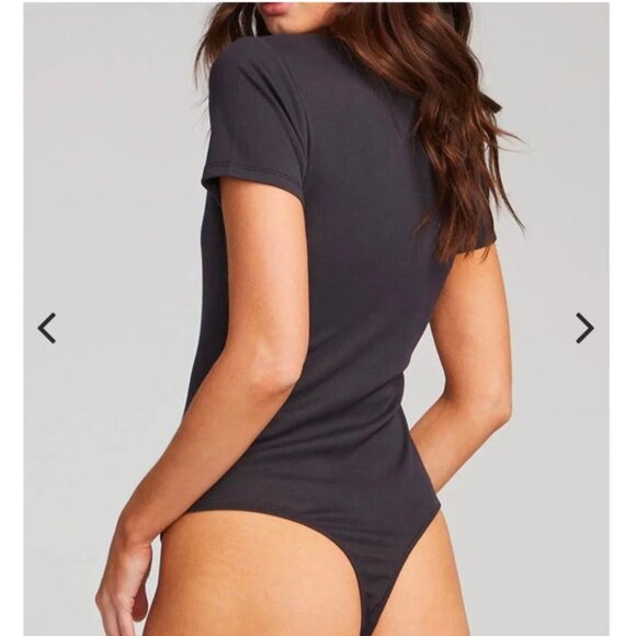 Saltwater Luxe Crew Neck Bodysuit Black - Picture 4 of 10